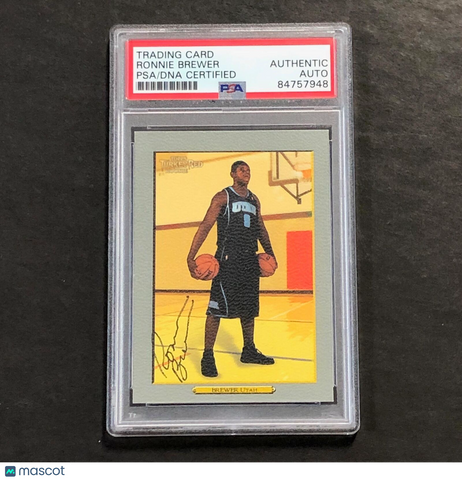 2006-07 Topps #181 Ronnie Brewer Signed Card AUTO PSA Slabbed Jazz