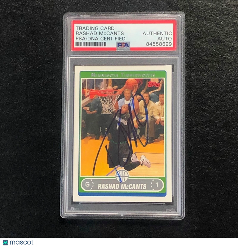 2006-07 Topps #196 Rashad McCants Signed Card AUTO PSA Slabbed Minnesota Timberw
