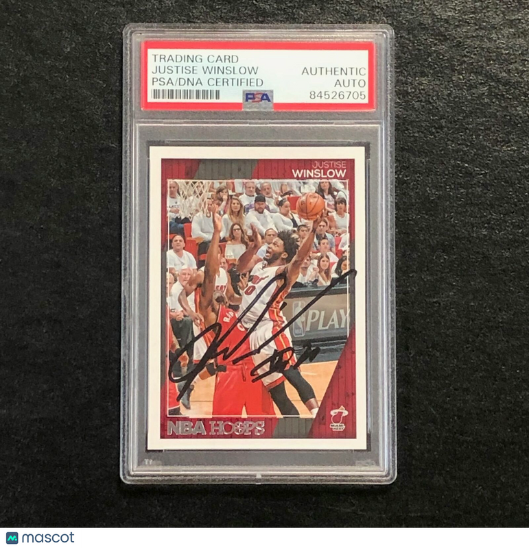 2016-17 NBA Hoops #159 Justise Winslow Signed Card AUTO PSA/DNA Slabbed Heat