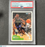 1993-94 Fleer #127 Doug West Signed Card Auto PSA Slabbed Timberwolves