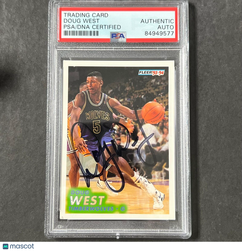 1993-94 Fleer #127 Doug West Signed Card Auto PSA Slabbed Timberwolves