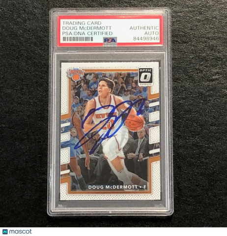 2017-18 Donruss Optic #105 Doug McDermott Signed Card AUTO PSA Slabbed Knicks
