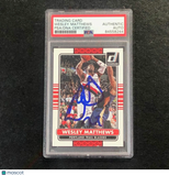 2014-15 Donruss #56 Wesley Matthews Signed Card AUTO PSA Slabbed Trailblazers