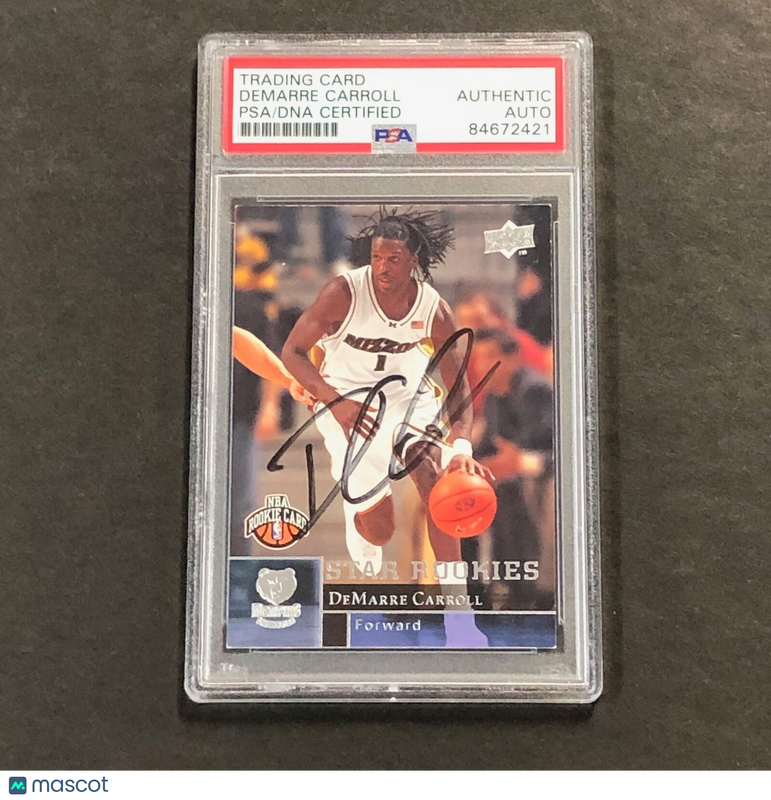 2009-10 Upper Deck Star Rookies #209 DeMarre Carroll  Signed Card Auto PSA Slabbed  Grizzlies