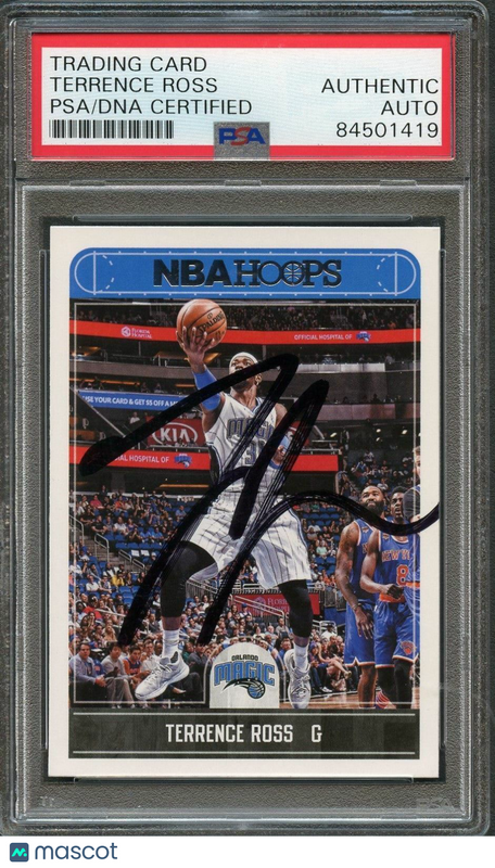 2017-18 NBA Hoops #121 Terrence Ross Signed Card AUTO PSA Slabbed Magic