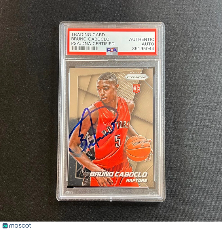 2014-15 Panini Prizm #298 Bruno Caboclo Signed Card AUTO PSA/DNA Slabbed RC Rapt