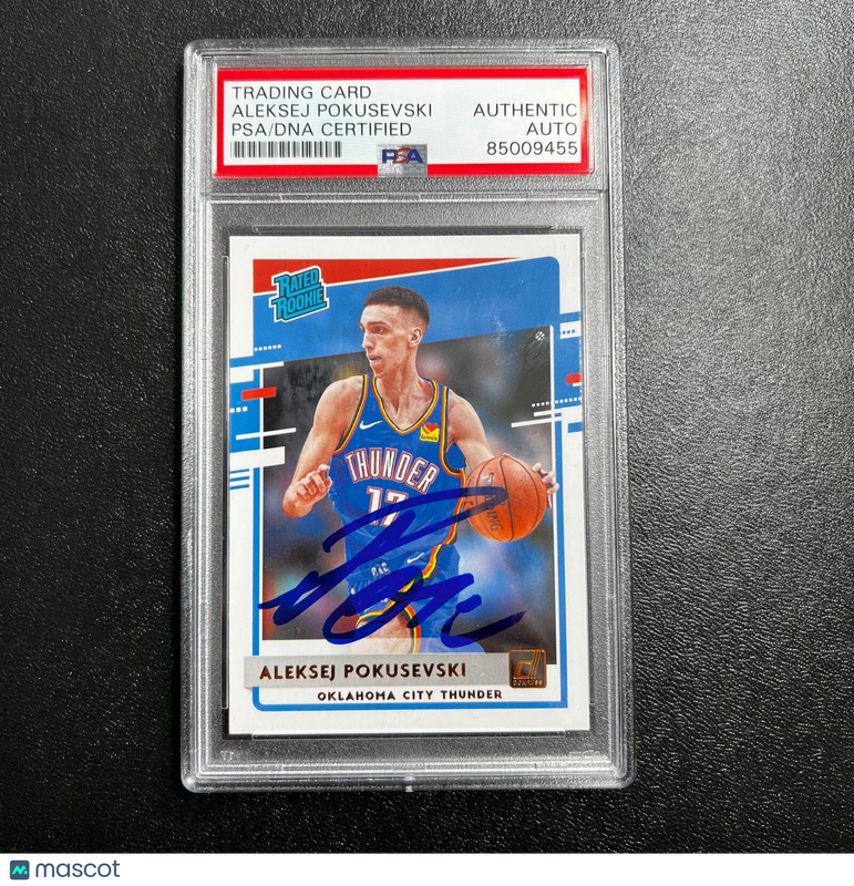 2020-21 Panini Donruss #209 Aleksej Pokusevski Signed Card AUTO PSA Slabbed RC T