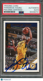 2018 Donruss Basketball #132 Thaddeus Young Signed Card AUTO PSA Slabbed Pacers
