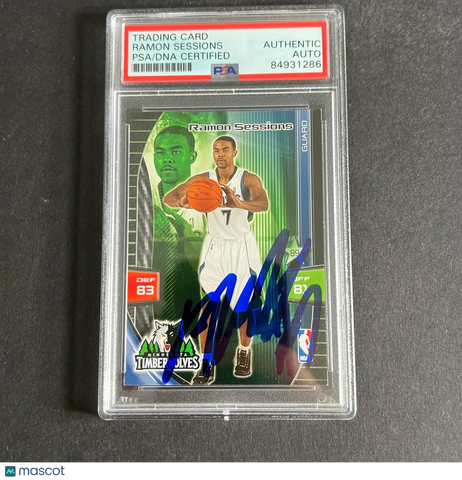 2009-10 Panini Adrenalyn Ramon Sessions Signed AUTO PSA Slabbed Timberwolves