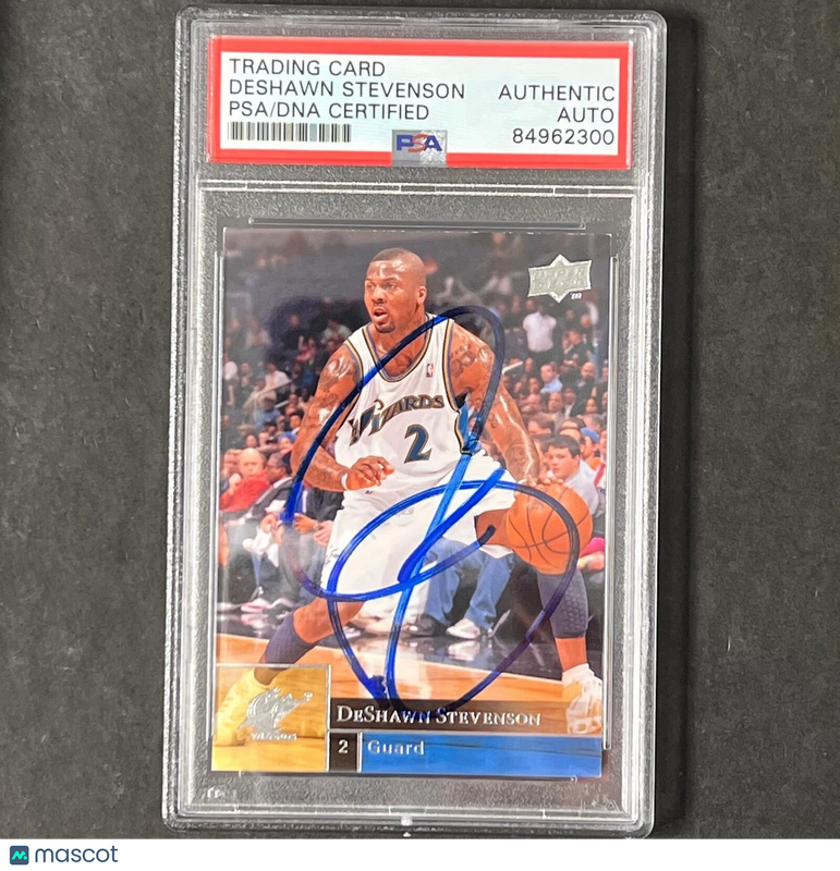 2009 Upper Deck #196 DeShawn Stevenson Signed Card AUTO PSA Slabbed Wizards