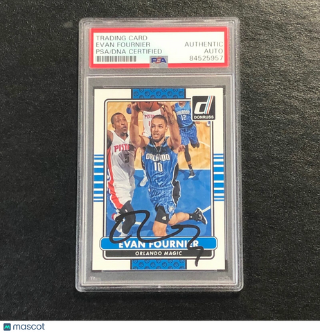 2014-15 Panini Donruss #188 Evan Fournier Signed Card Auto PSA Slabbed Magic
