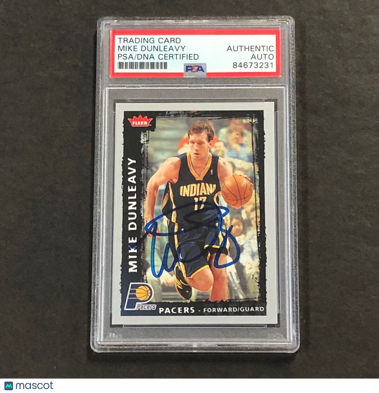 2008-09 Fleer Basketball #58 Mike Dunleavy Signed Card PSA Pacers