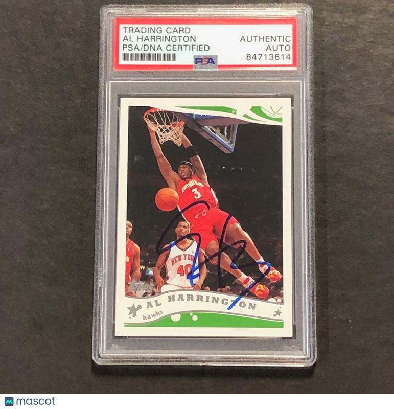 2005 Topps #103 Al Harrington Signed Card AUTO PSA Slabbed