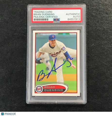 2012 Topps Update #US140 Brian Duensing Signed Card Auto  PSA Slabbed Twins