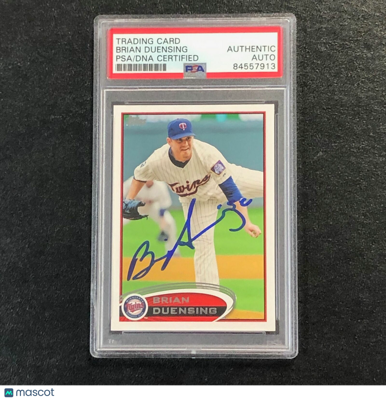 2012 Topps Update #US140 Brian Duensing Signed Card Auto  PSA Slabbed Twins
