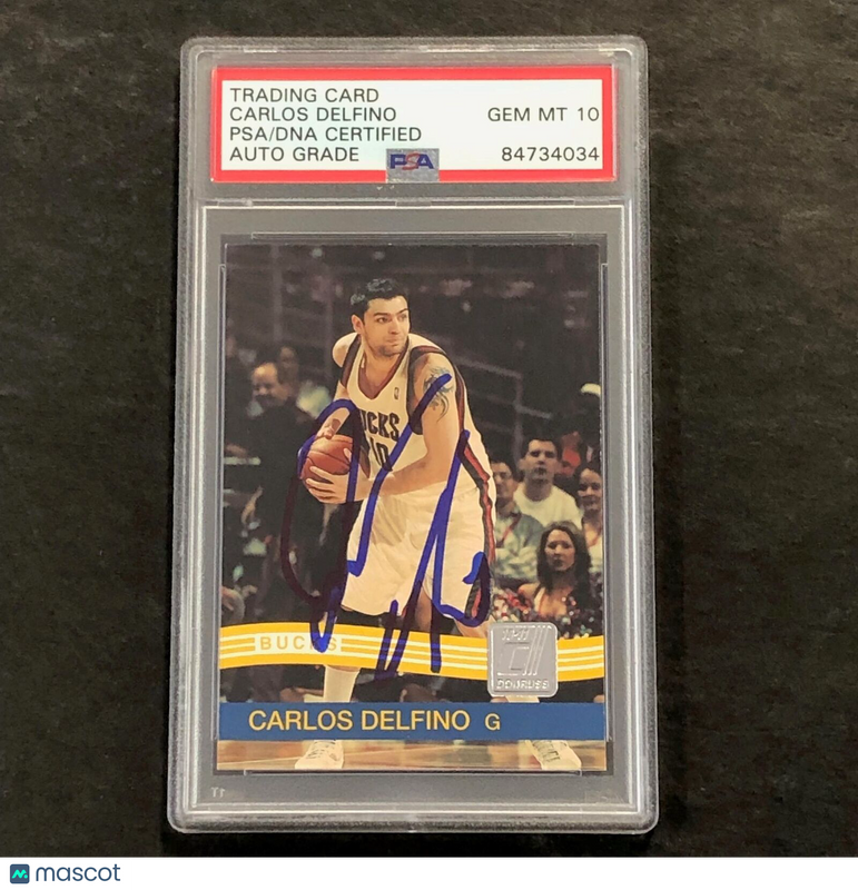 2010-11 Panini Donruss #71 Carlos Delfino Signed Card PSA Slabbed Bucks