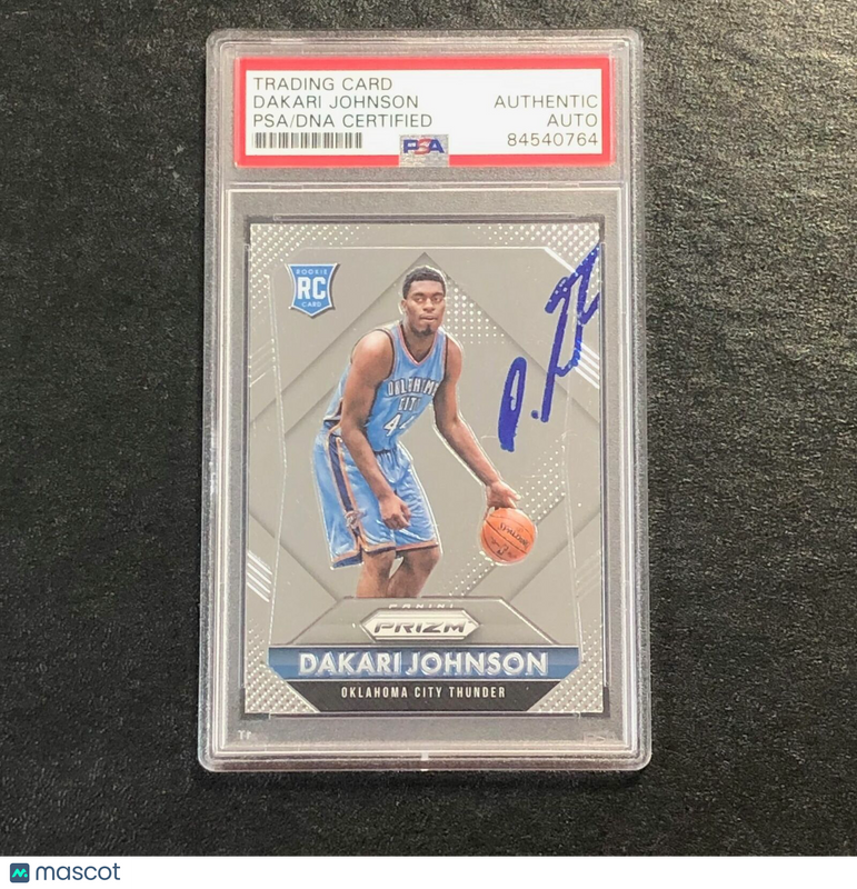 2015-16 Panini Prizm #315 Dakari Johnson Signed Card Auto PSA Slabbed Thunder
