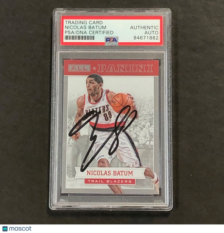 2012-13 Panini All Star #43 Nicolas Batum Signed Card PSA Slabbed Blazers