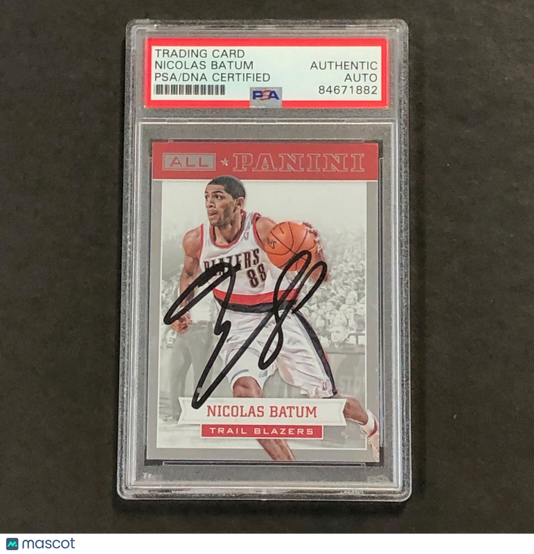 2012-13 Panini All Star #43 Nicolas Batum Signed Card PSA Slabbed Blazers
