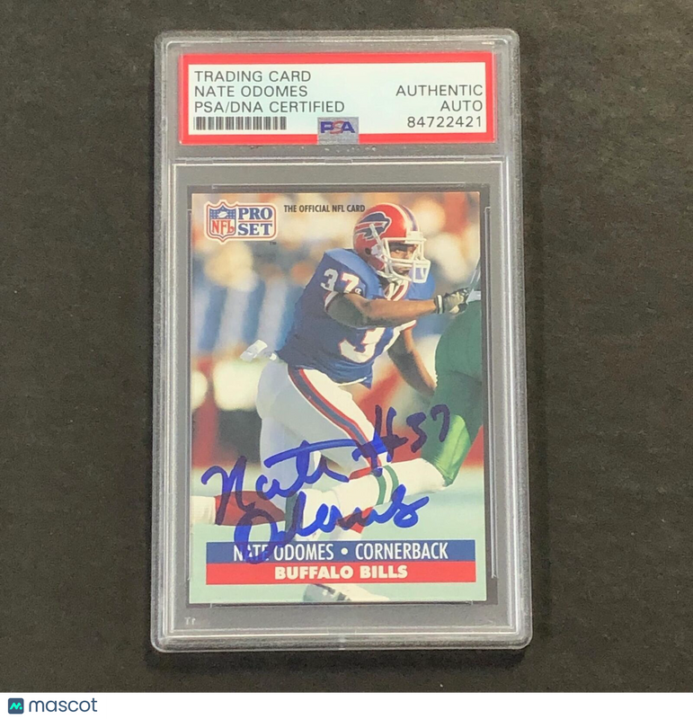 1991 NFL #80 Nate Odomes signed card PSA Slabbed Signed Auto