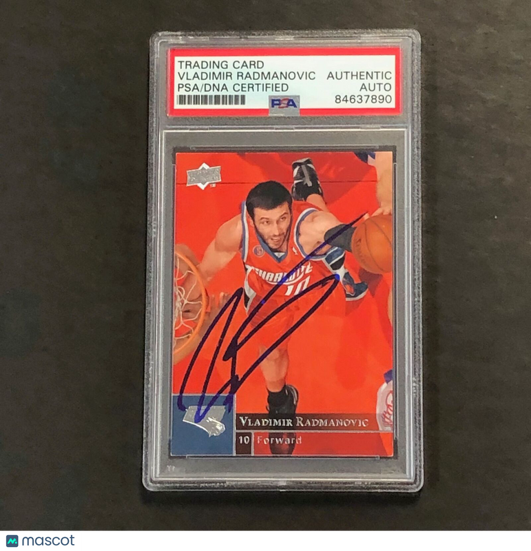2009-10 Upper Deck Basketball #20 Vladimir Radmanovic Signed Card AUTO PSA Slabb