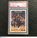 2017-18 NBA Hoops #87 Alec Burks Signed Card AUTO PSA Slabbed Jazz