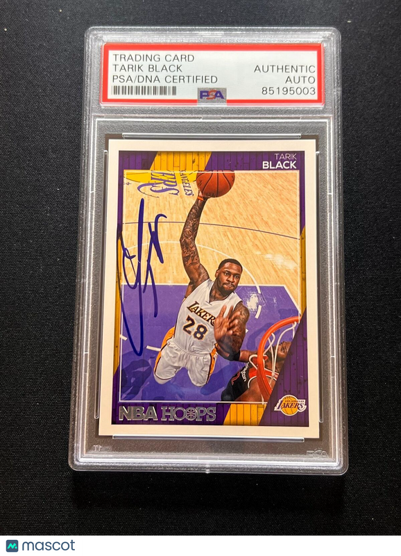 2016-17 Panini Hoops #205 Tarik Black Signed Card AUTO PSA Slabbed Lakers