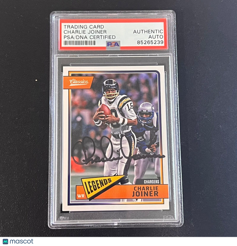 2018 Panini Classics #114 Charlie Joiner Signed Card PSA AUTO Slabbed Chargers