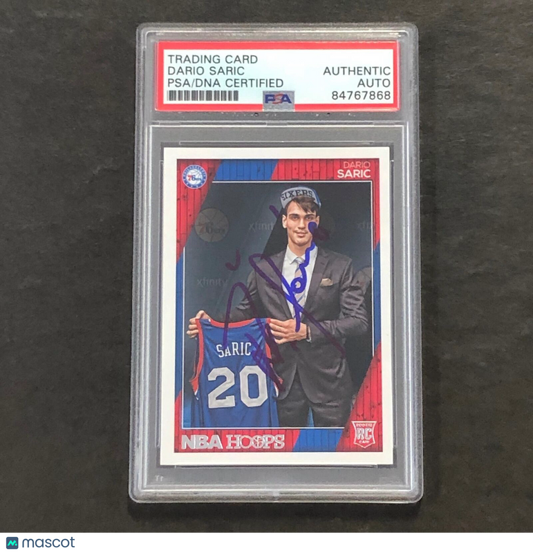 2016-17 NBA Hoops #299 Dario Saric Signed Card AUTO PSA Slabbed Philadelphia 76e