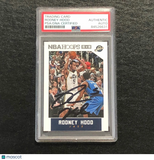 2015-16 NBA Hoops #98 Rodney Hood Signed Card PSA Slabbed Jazz