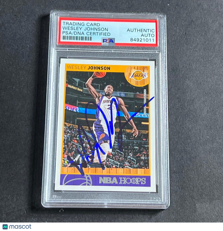 2013-14 Panini Hoops #237 Wesley Johnson Signed Card Auto PSA Slabbed