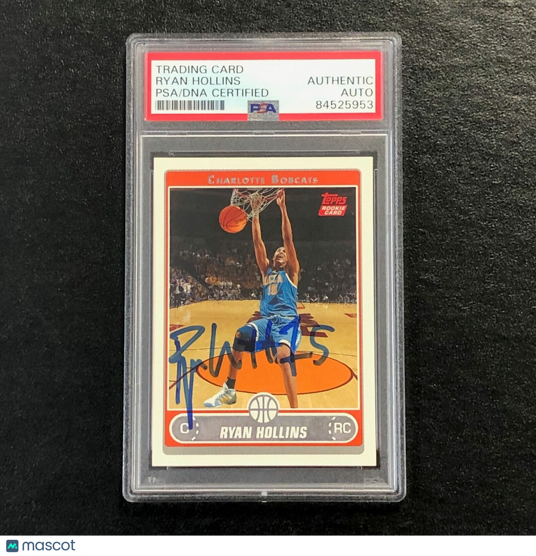 2006-07 Topps Basketball #225 Ryan Hollins Signed Card AUTO PSA Slabbed RC Bobca