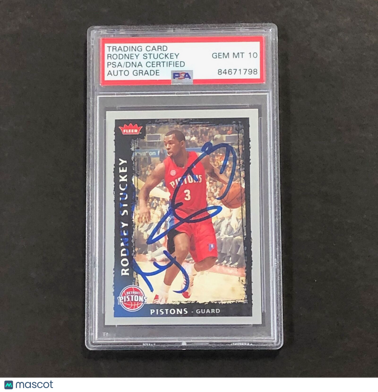 2008-2009 Fleer #13 Rodney Stuckey Signed Card AUTO PSA Slabbed Pistons