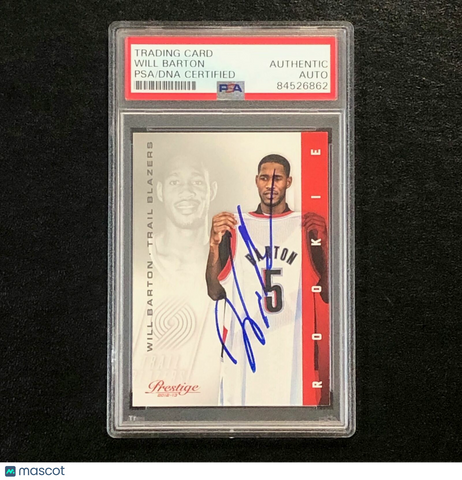2012-13 Panini Prestige #240 Will Barton Signed Card AUTO PSA Slabbed RC Trail B