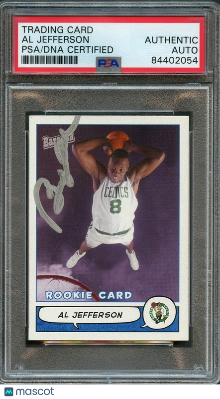 2004-05 Topps Bazooka #195 Al Jefferson Signed Rookie Card AUTO PSA Slabbed RC C