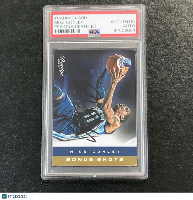 2012-13 Panini Prestige Bonus Shots #28 Mike Conley signed Auto Card PSA/DNA Sla