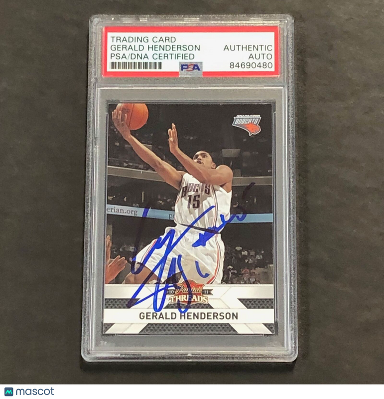 2010-11 Panini Threads #98 Gerald Henderson Signed AUTO PSA Slabbed Bobcats