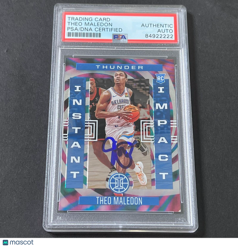 2020-21 Panini Illusions #15 Theo Maledon Signed Card AUTO PSA Slabbed Thunder