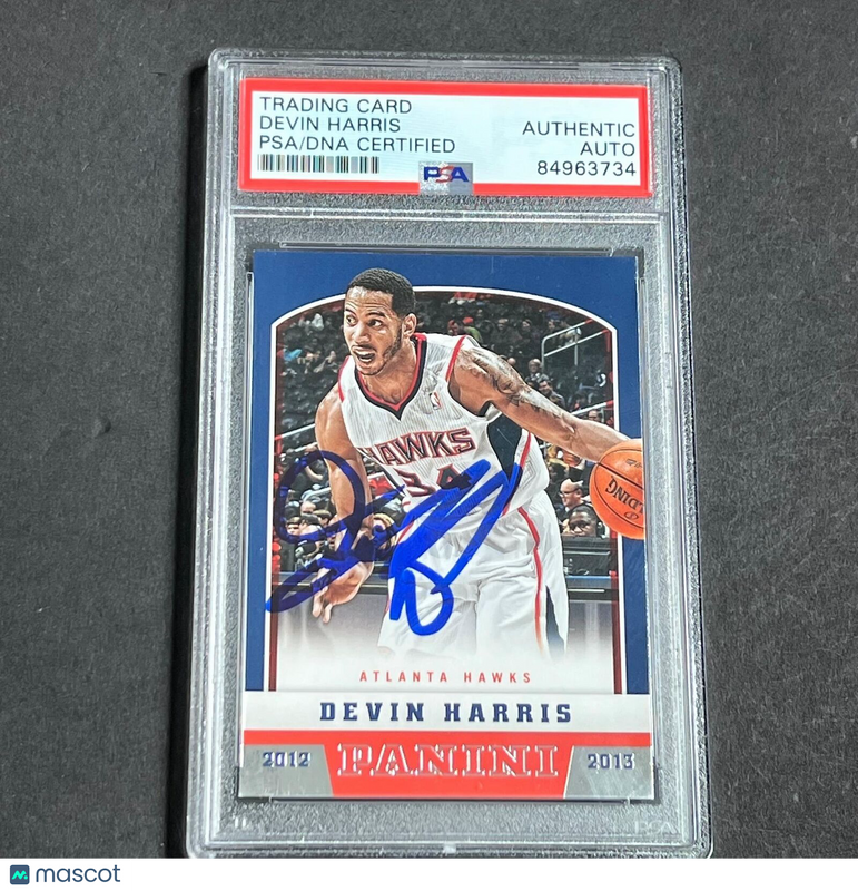 2012-13 Panini Basketball #51 Devin Harris Signed Card AUTO PSA Slabbed Hawks