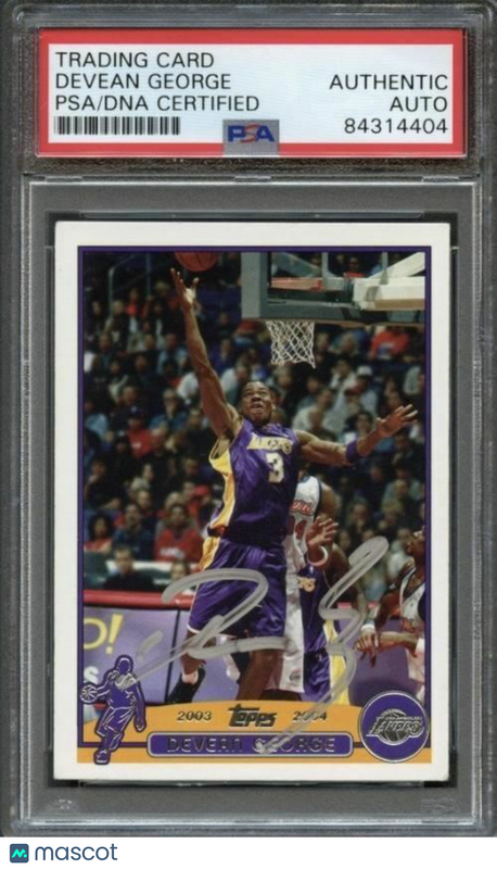 2003-04 Topps Collection #183 Devean George Signed Card AUTO PSA Slabbed