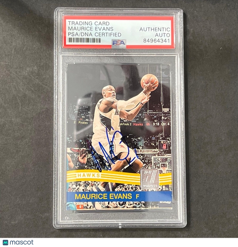 2010 Panini Donruss #156 Maurice Evans Signed Card Auto PSA Slabbed Hawks