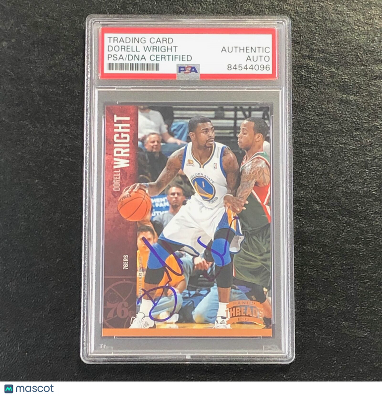 2012-13 Panini Threads #45 Dorell Wright Signed Card AUTO PSA Slabbed 76ers