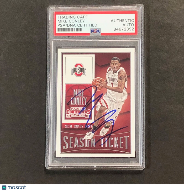 2015-16 Contenders Draft Picks #72 Mike Conley signed Card Auto PSA Slabbed Buck