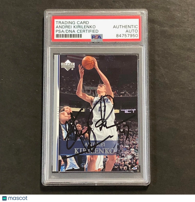 2010-11 Upper Deck #82 Andrei Kirilenko Signed Card AUTO PSA Slabbed Jazz