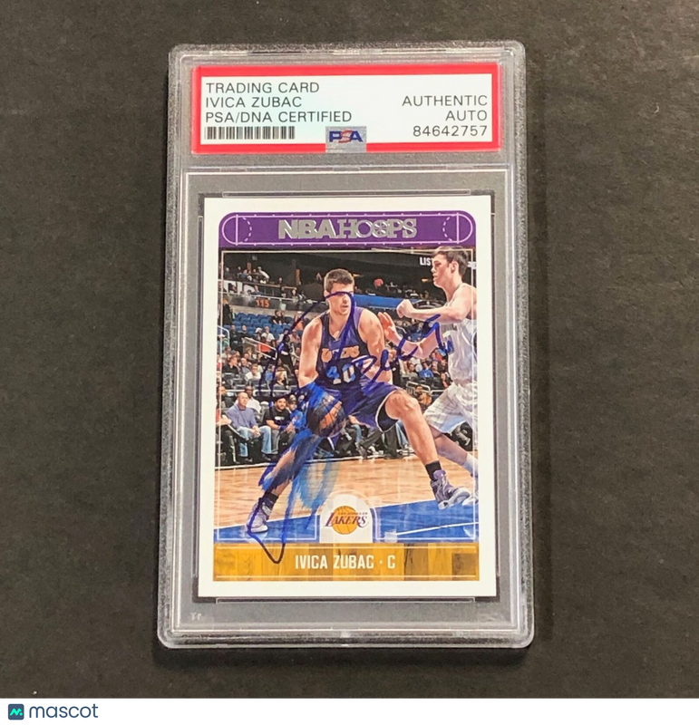 2017-18 Panini NBA Hoops #111 Ivica Zubac Signed Card Auto PSA Slabbed Lakers