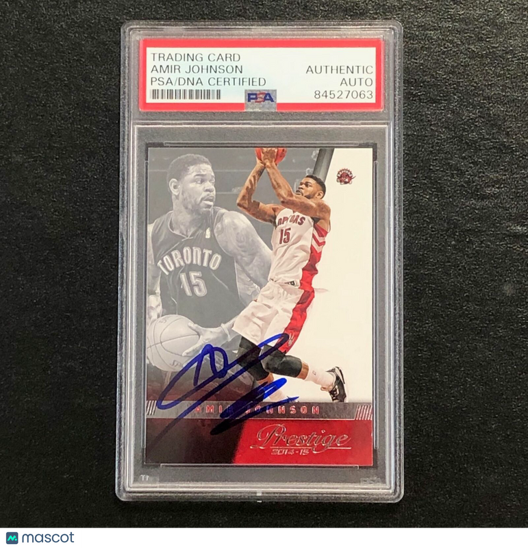 2014-15 Panini Prestige #54 Amir Johnson Signed Card AUTO PSA Slabbed Raptors