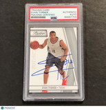 2010 Panini Basketball #212 Evan Turner Signed Card AUTO PSA Slabbed 76ers