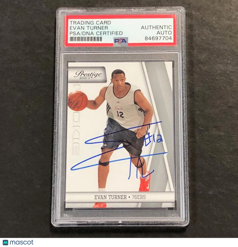 2010 Panini Basketball #212 Evan Turner Signed Card AUTO PSA Slabbed 76ers