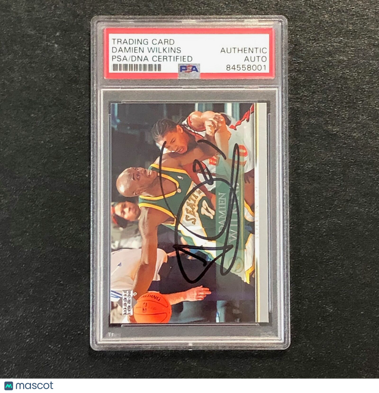2007-08 Upper Deck Basketball #78 Damien Wilkins Signed Card Auto PSA Slabbed Supersonics