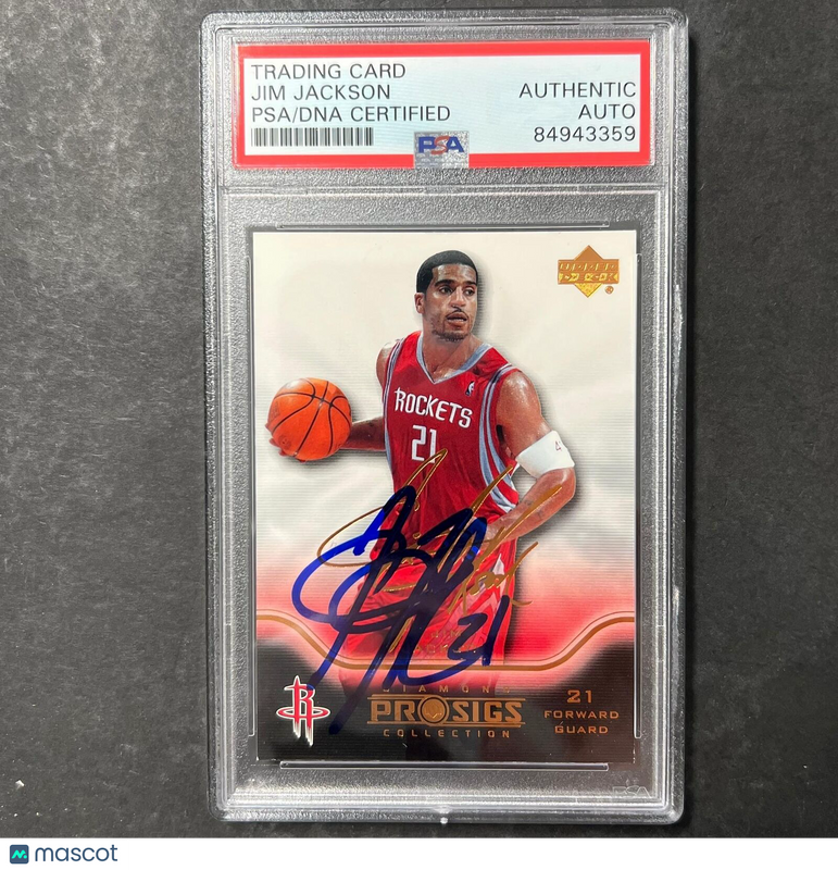 2004 Upper Deck #29 Jim Jackson Signed Card AUTO PSA Slabbed Rockets